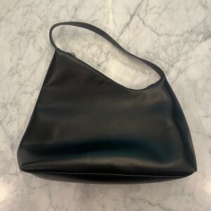 Asymetrical Handle Black Women's Bag